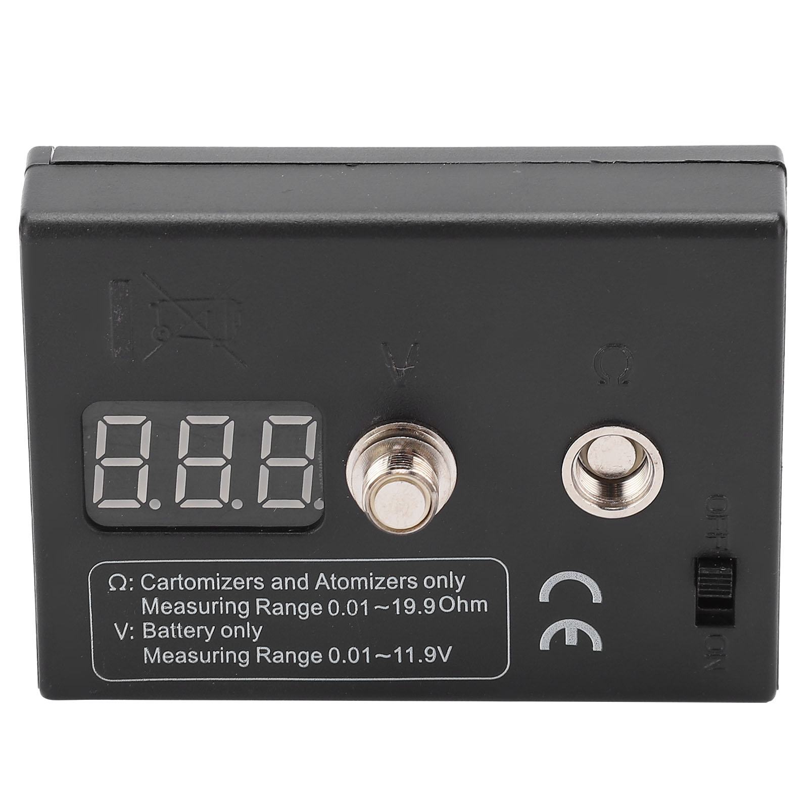 Ohm Meter Reader - 0.01-20Ω抵抗オームメーターコイルテスターアトマイザー抵抗オームメーター測定リーダーデジタルコイルテスターワイヤーDIY用