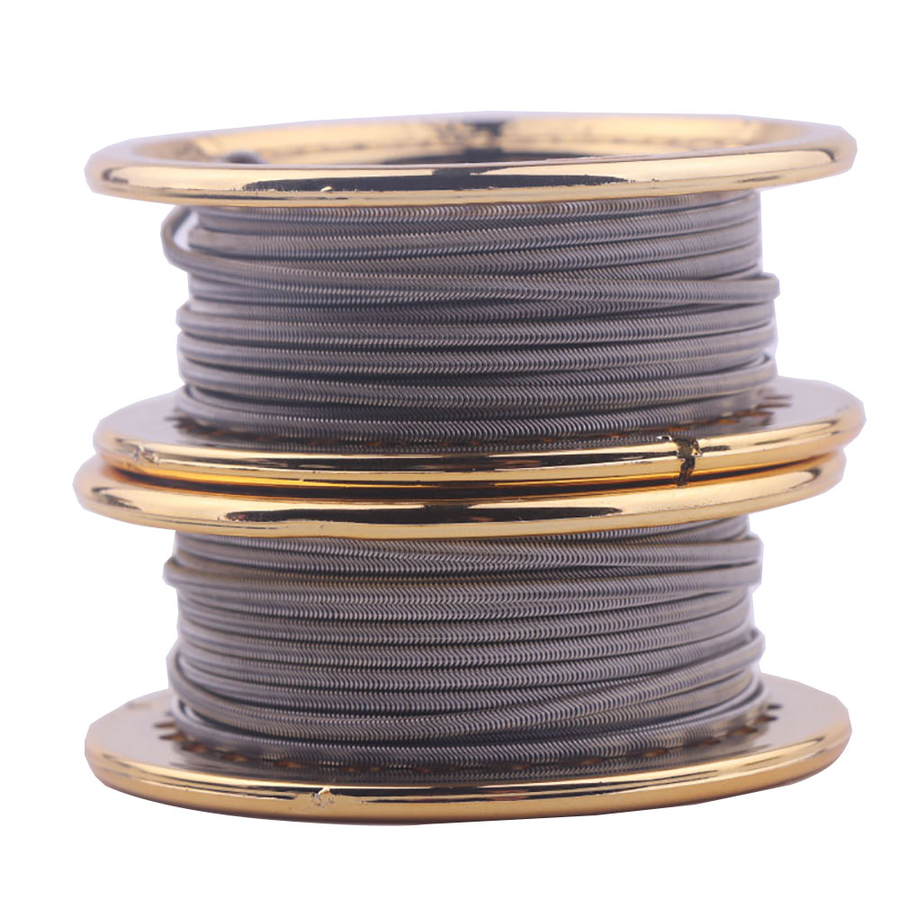 Clapton Wire Pre Built - Xfkm 5メートル/ロールNI80/A1/SS316Lエイリアンv2ワイヤー溶融クラプトンprebuiltコイルmtlため既成コイルrda rta rba mod電熱線
