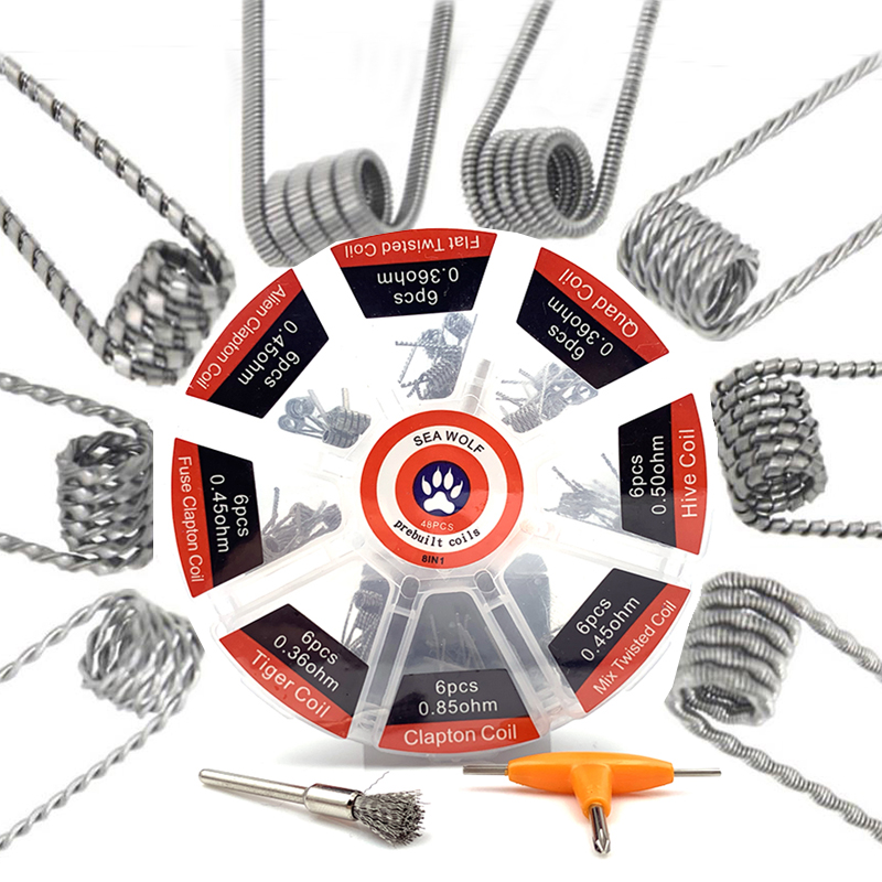 Clapton Wire Pre Built - プレビルドコイル 8種類 エイリアンクラプトン ハイブツイストワイヤー DIYキット メタルブラシ