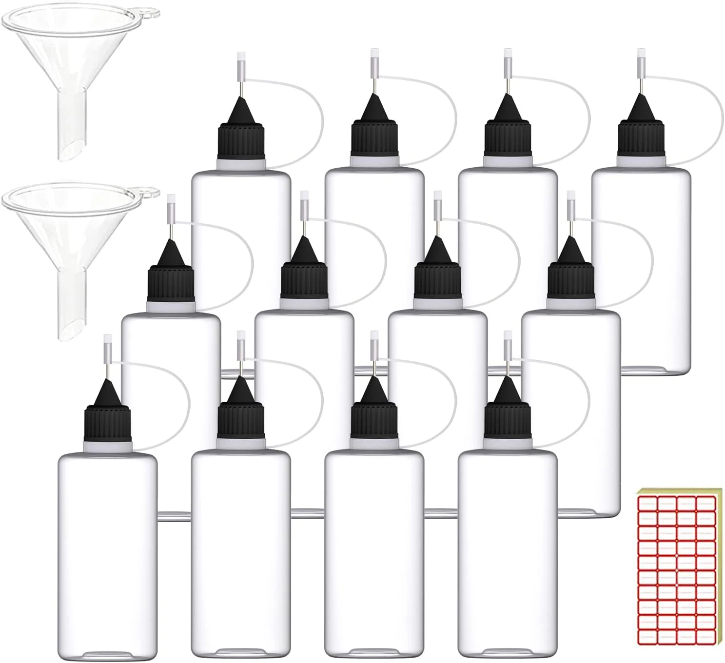 Squonk Bottle Silicone - 5-10 個 5 ミリリットル-120 ミリリットル空のプラスチック絞り可能なボトルニードルキャップ液体スポイトサンプルドロップ詰め替え容器シリコンリング
