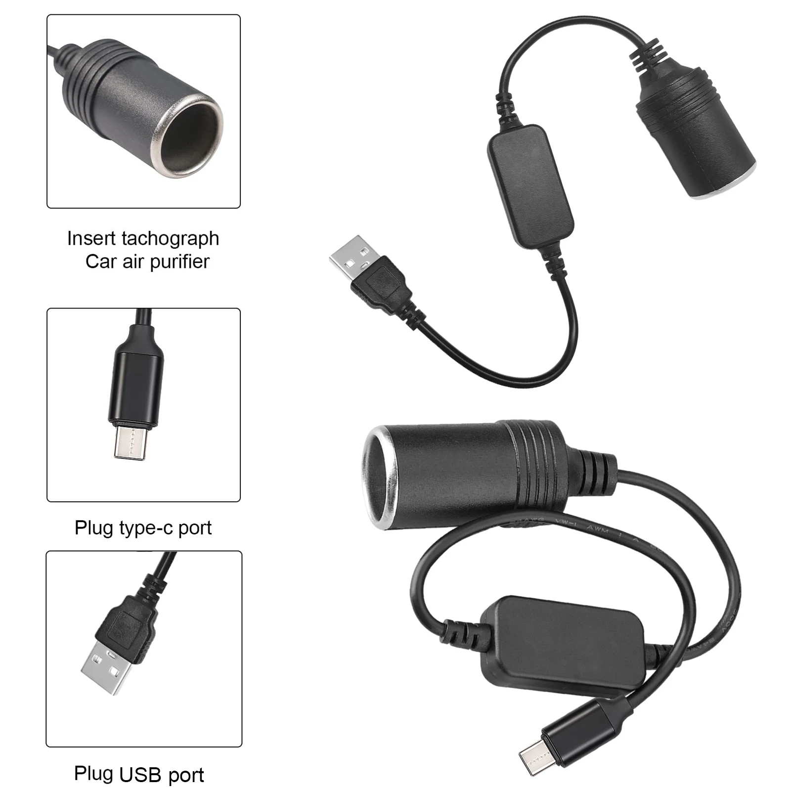 Accessories Experts Vape - 5V から 12V シガーライターソケットタイプ C USB