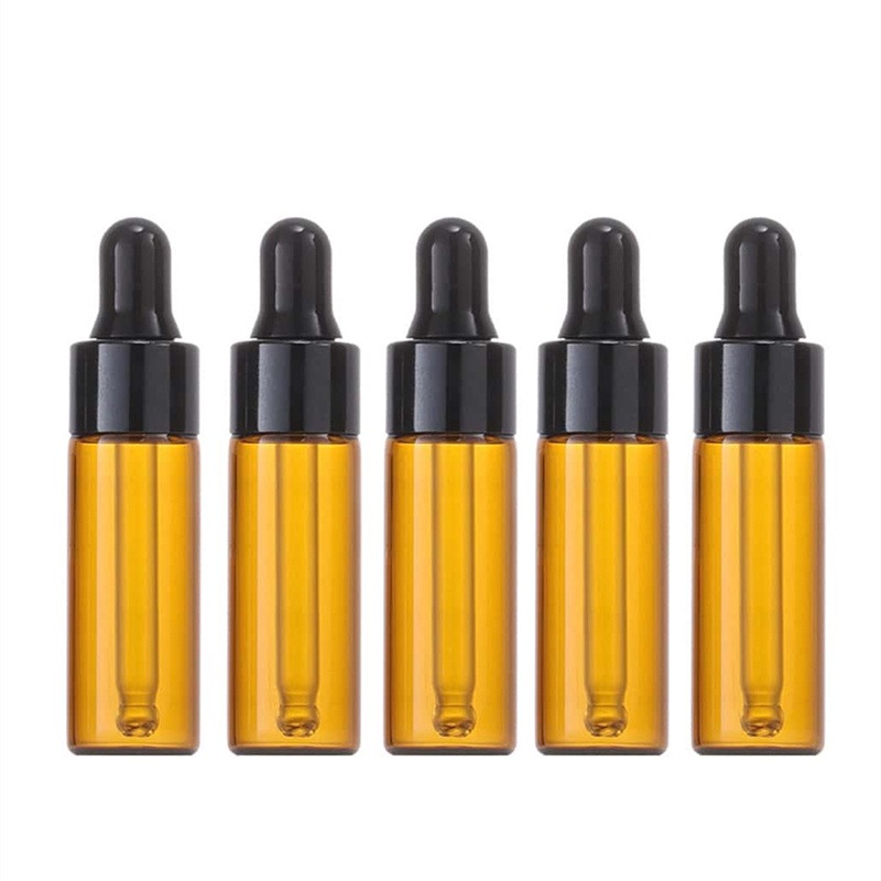 Juice Bottle Dropper - 10 個 5 ミリリットルアンバースポイトガラスボトルかわいいエッセンシャルオイルボトル香水用スポイト付き