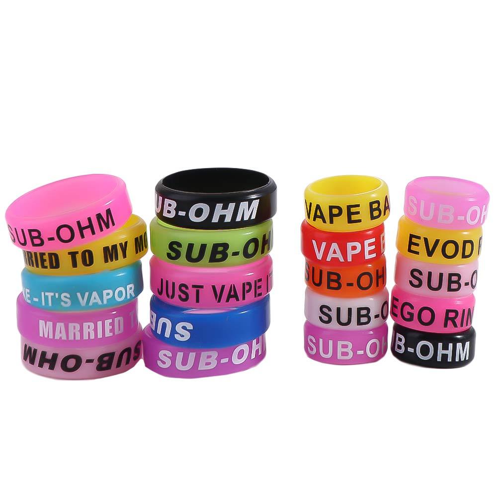 Vape Band Silicone - 滑り止め釣り竿ハンドル,保護ケース,スウェットバンド,シリコン,ゴム製リングカバー,10個