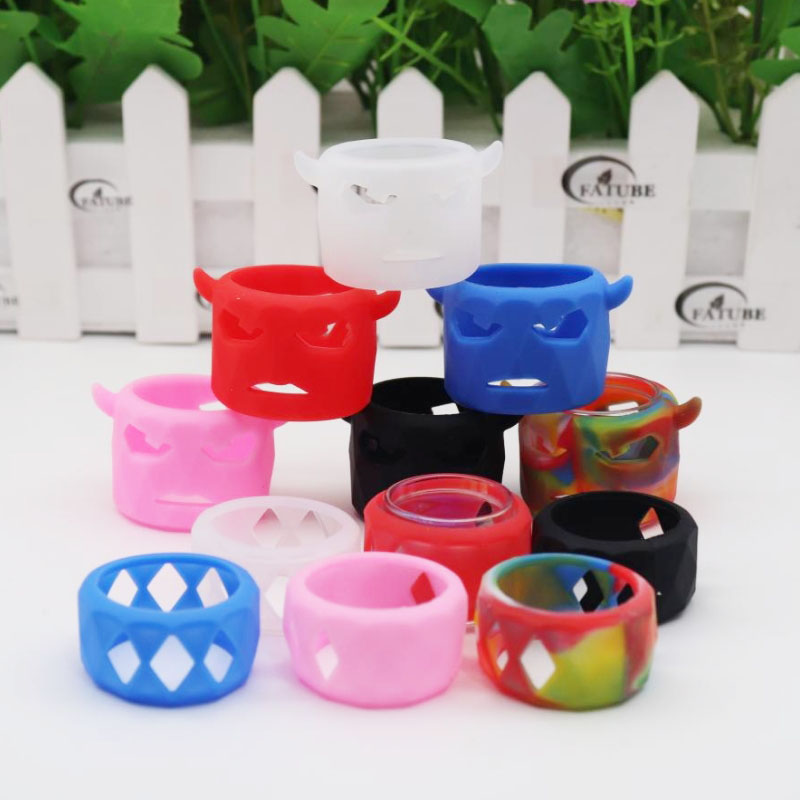 Vape Ring - 6 個 FATUBE 電球チューブブルヘッド形状/メッシュシリコン保護スリーブアンチスリップ位置決めリングバブルガラスワインボトルカバー