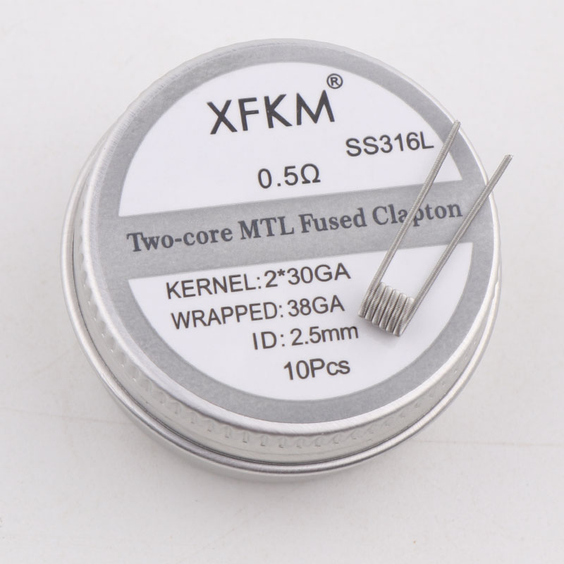 Clapton Wire Pre Built - 新しい XFKM 10 ピース/箱 NI80/A1/SS316L MTL