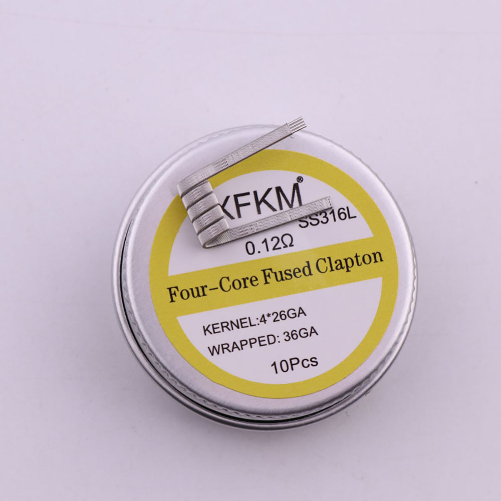 Clapton Wire Pre Built - スパイラルプレッド,10ピース/箱,3mm,事前にビルドされた,コイル状物質,直径A1/ss316l/ni80加熱,研磨ツール