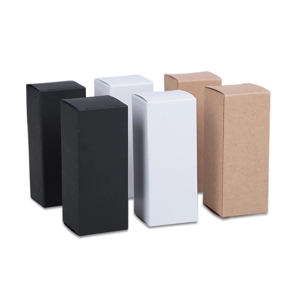 Juice Bottle Dropper - ゴム製ヘッド付きスポイト10〜100ml,18mm,100個,エッセンシャルオイルのボトル,化粧品包装ボックス,クラフト段ボール,白または黒の紙箱