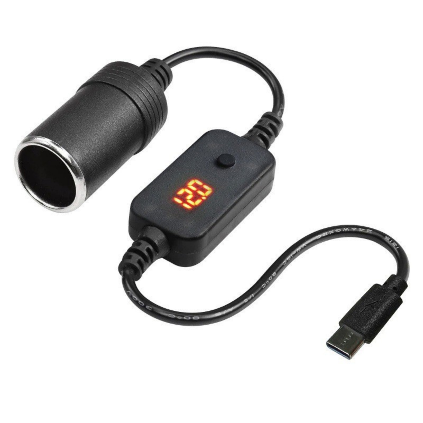 Accessories Experts Vape - 1Pc USB-C から 12V 車のシガーライターソケット USB