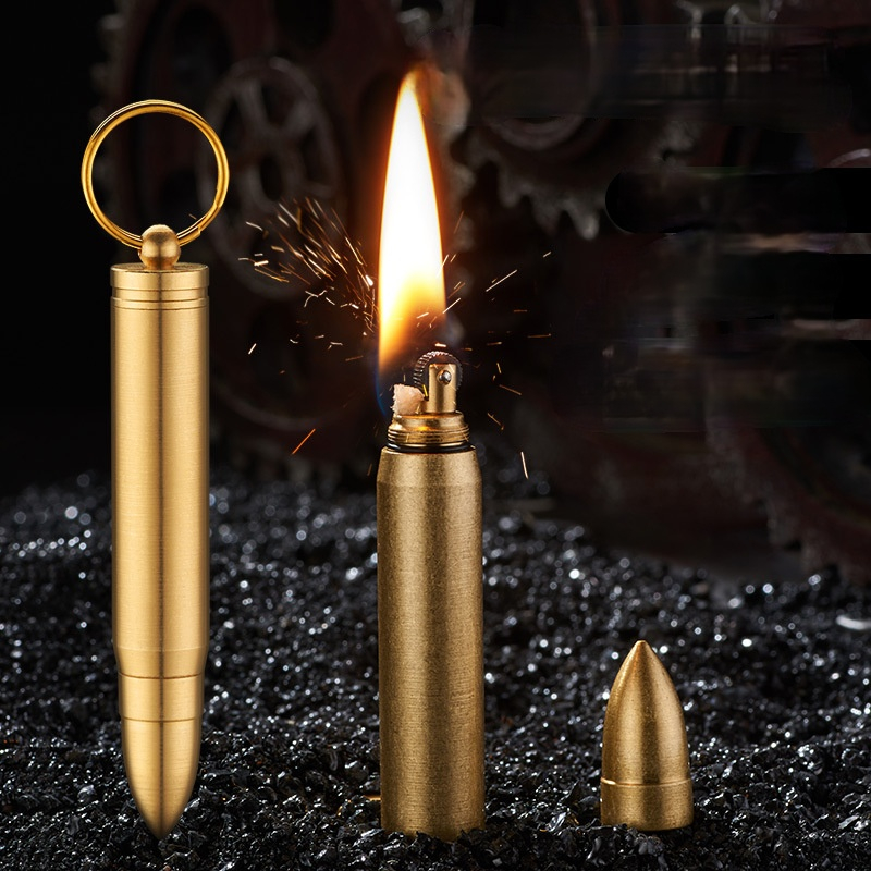弾丸型銅製灯油ライター、メタルオープンフレームクールライター - Dry Herb Vaping Accessories のレビューと価格