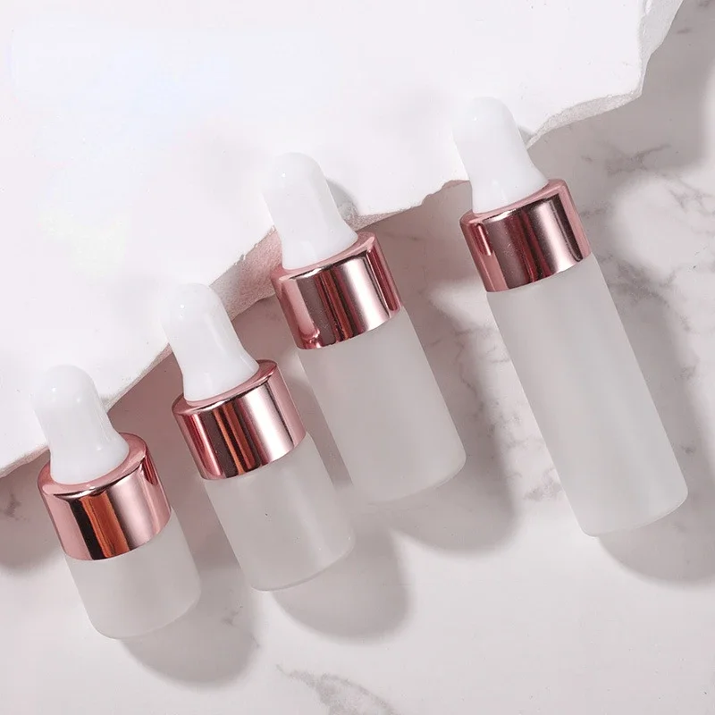 ポータブルゴールドガラスフロストボトル,トラベルエッセンシャ - Juice Bottle Dropper のレビューと価格
