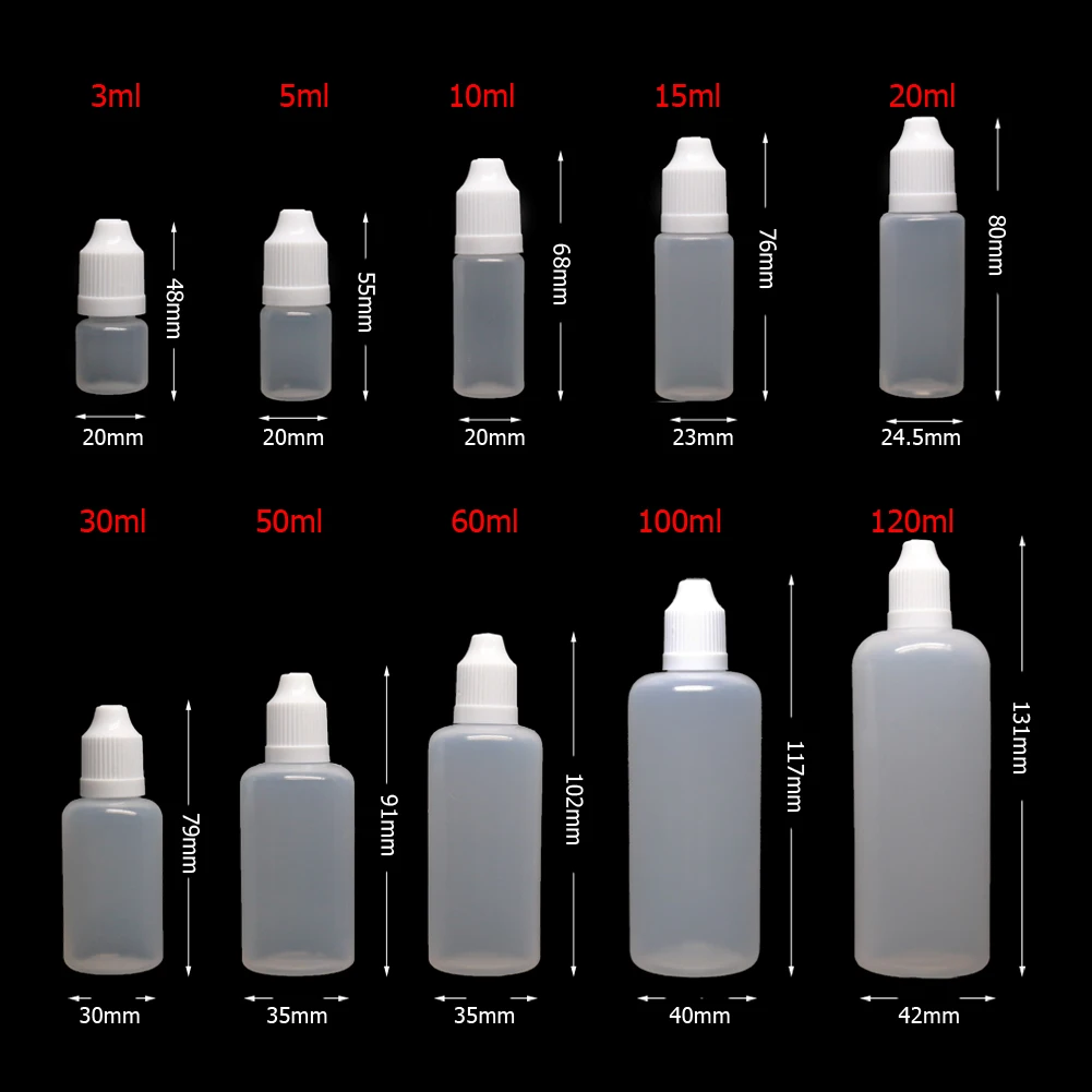 5 個 X 5ML-120ML プラスチックスポイトボトル空 - Juice Bottle Dropper のレビューと価格