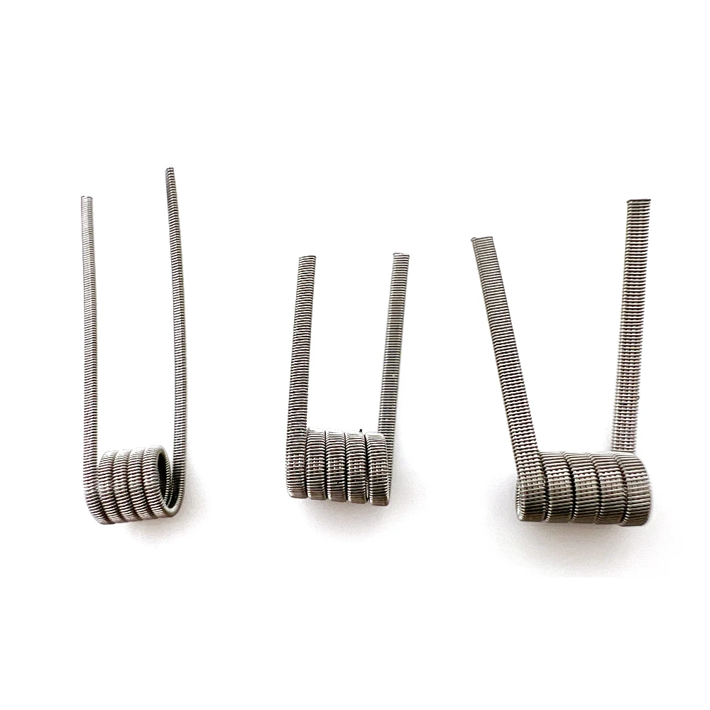 10 ピース/箱 Ni80 事前構築コイル 28GA 36G - Clapton Wire Pre Built のレビューと価格