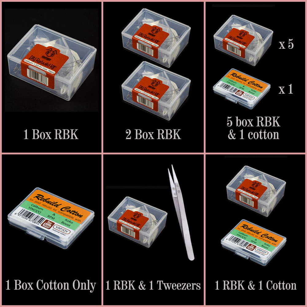 オリジナルのvapjoydiyリビルドキット,calibur - Vape Coil Replacement のレビューと価格