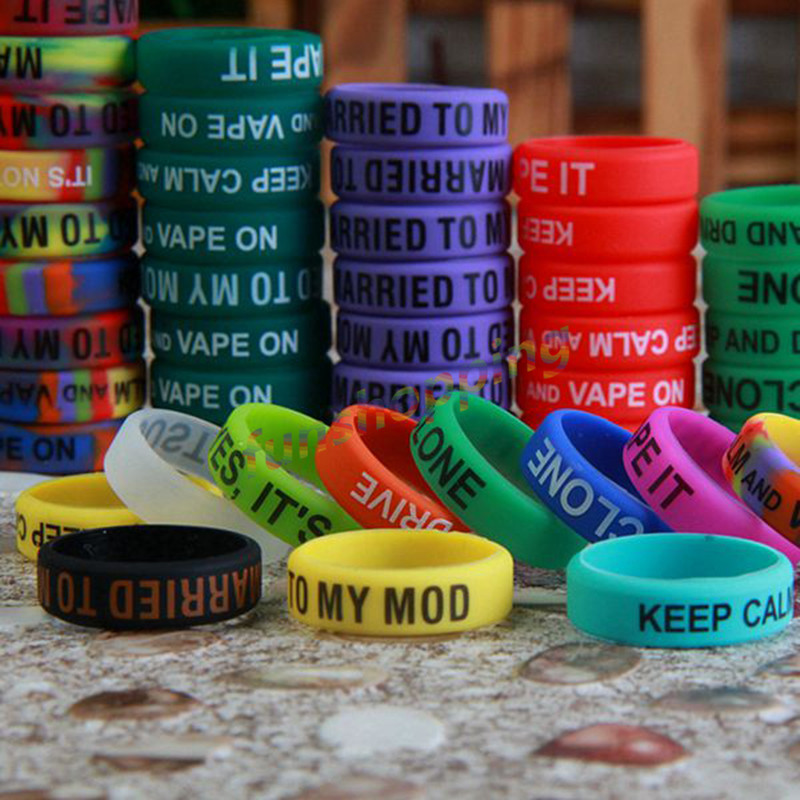 10 ピース/ロットマルチカラー滑り止めリングシリコン指リン - Vape Band Silicone のレビューと価格