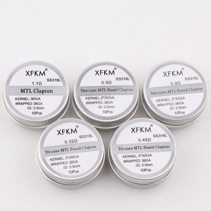 新しい XFKM 10 ピース/箱 NI80/A1/SS31 - Clapton Wire Pre Built のレビューと価格