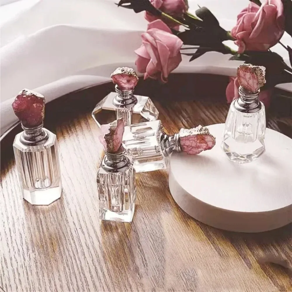 ヴィンテージピンククリスタルエッセンシャルオイルボトル,詰め - Juice Bottle Dropper のレビューと価格