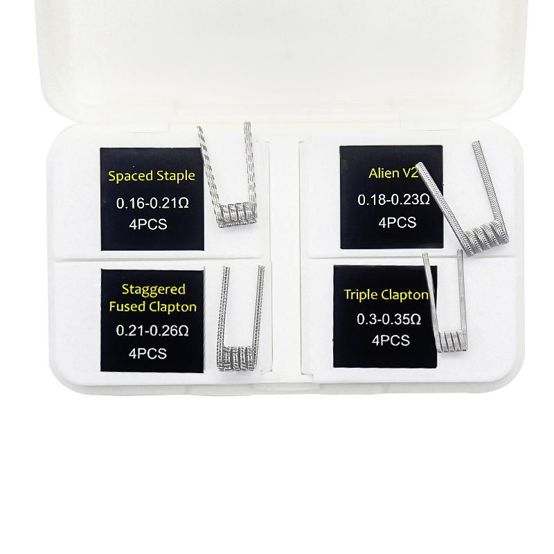 16 個 NI80 フューズドクラプトン事前構築コイル間隔ス - Clapton Wire Pre Built のレビューと価格